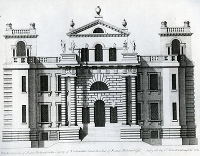 Design for Seaton Delaval, 1721 by Colen Campbell